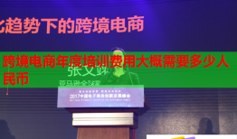 跨境電商年度培訓費用大概需要多少人民幣